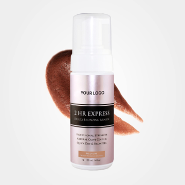 Lozione abbronzante Bronzer naturale personalizzabile con logo, crema a sole e bustine in magazzino