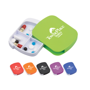 Customizable Premium Slide Travel Pill Box with 3 Compartments