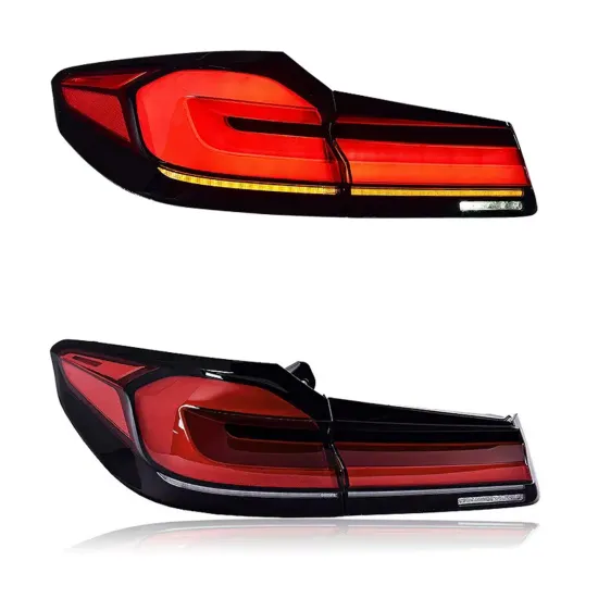 Conversion Upgrade: Left and Right Tail Lights Assembly for BMW 5 Series G30 2018-2020 to 2022 Rear Lamps