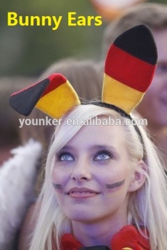 foodball/soccer fans bunny/rabbit ears hair band/Tiaras2016 EuroCup