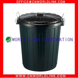 Plastic home trash barrel