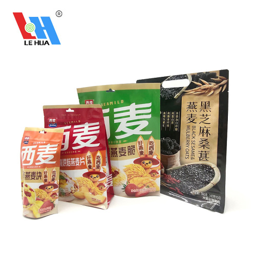 Custom Flat Bottom Oatmeal Packaging Bag With Zipper