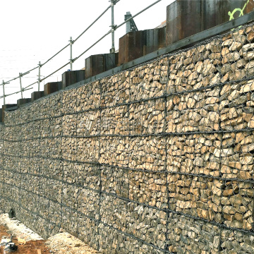 Malla de alambre de acero recubierto de PVC Gabion BOX