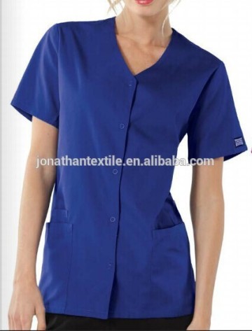 Women gender medical scrub top nurse uniform