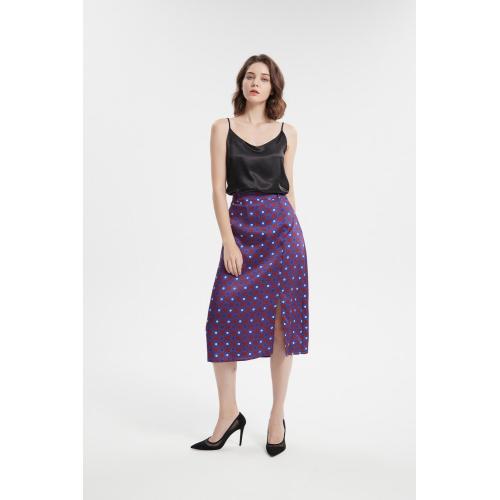 Ladies Stain Print Bottom Customize Flat waist Bottom skirt Factory