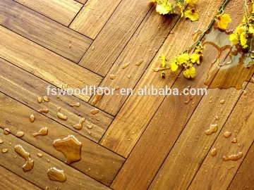 Strong water resistant solid burma teak wood flooring