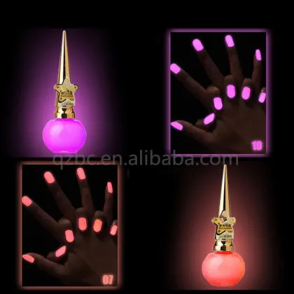 Candy Color Glow in the Dark Fluorescent Nail Polish China Factory