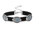 Bracelet ethnique turquoise bracelet en cuir marron noir pour femmes bracelet de mode pour hommes