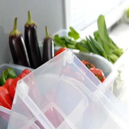 plastic refrigerator food storage box