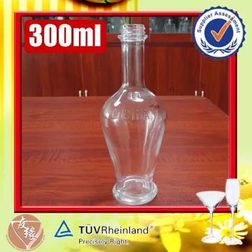 Unique High flint Screw Top 300ml Glass Empty Shampoo Bottles