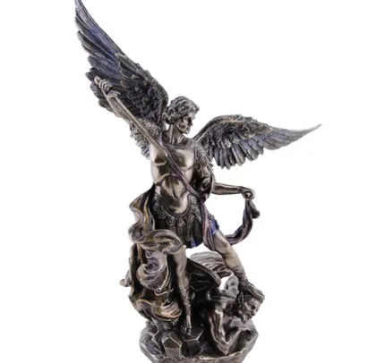 outdoor garden decoration metal bronze st michael statue