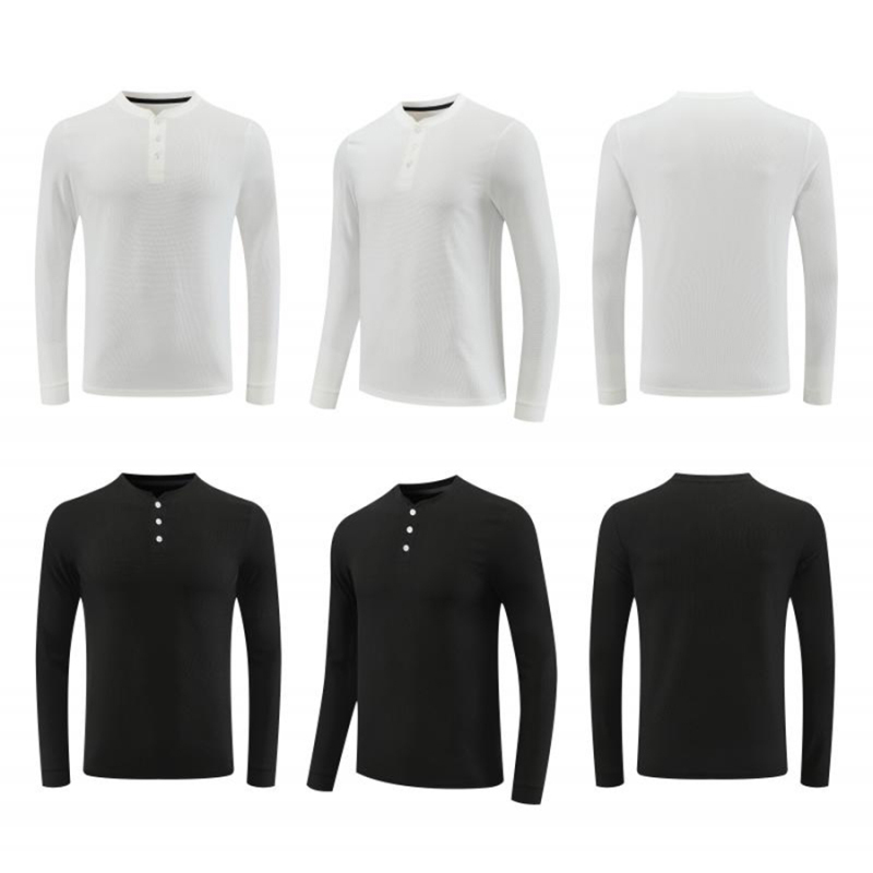 Waffle button Running long sleeve shirt