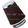 Filtro aria rossa 76 mm universale per tubo di auto