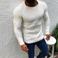 Slim-Fit Long Sleeve Round Neck Pullover Knitwear