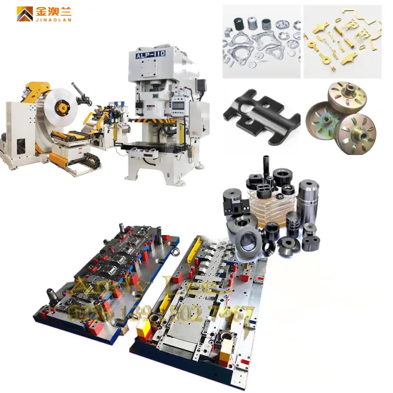 Automatic Metal Stamping Progressive Die System with Feeder and Press Machine