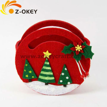 Decorative Christmas red felt bag 2014 Yiwu hot sale