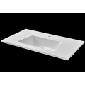 Solid surface one time form cabinet basins