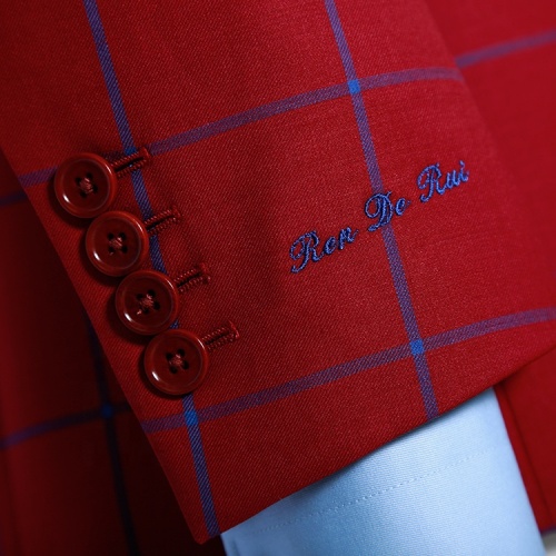 Embroidered Style Tailored One Button Suits