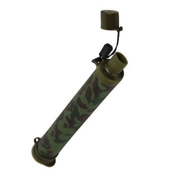 2 PCS Camouflage Safe Water Life Drink Straw 99.99999% Water Filter Purifier Kit