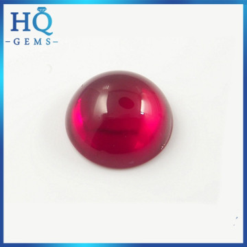 Synthetic round corundum 12mm red cabochon ruby for Jewellery