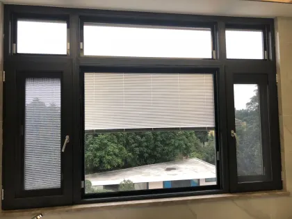 Vlia Aluminum Magnetic Louvres Double Glazing Roller Blind for Windows