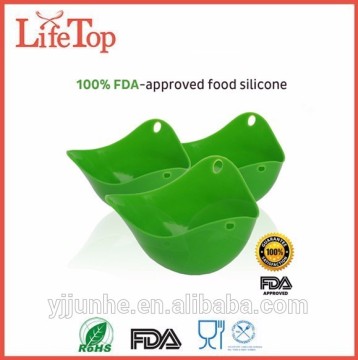 High qualtiy Non-stick floating silicone poach pod, silicone egg poacher