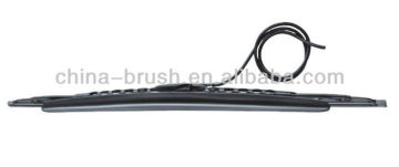 universal metal frame wiper blade with spoiler/spray nozzle