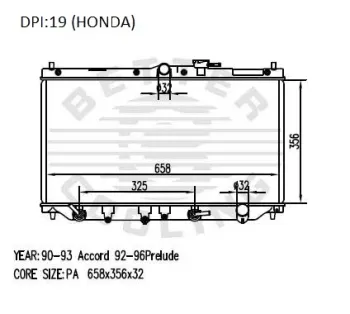 Auto Radiator For HONDA ACCORD 90-93/PRELUDE 92-96