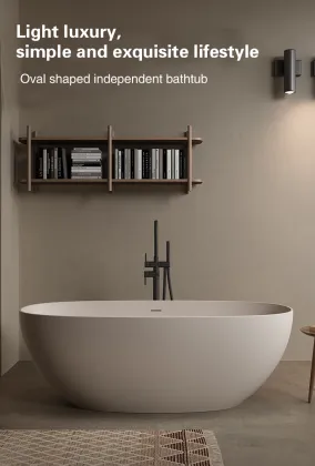 Freestanding acrylic Jacuzzi Integrated oval bathtub