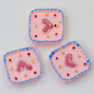 Fornecimento de cubos quadrados em forma de bolo de resina contas de limo rosa principal mini cabochão kawaii charms para crianças faça você mesmo espaçador de brinquedo