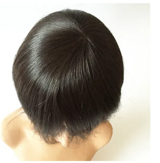 factory price korea toupee swiss lace human hair skin top wig