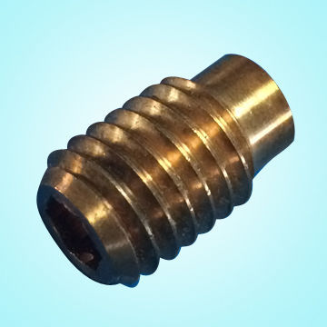 Brass inner hex screw, made of brass