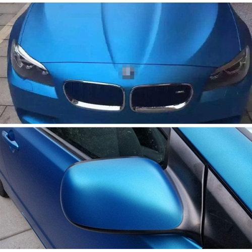 Vinilo de envoltura de coche azul brillante