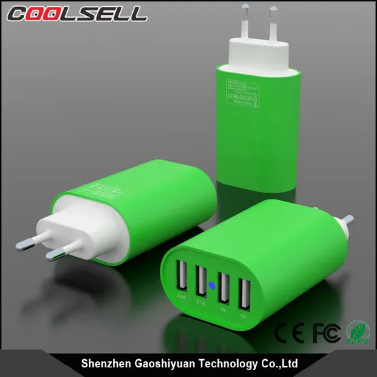 COOLSEEL OEM Design Micro-USB Wall Travel Charger with 2A Output DUAL Colorful USB Wall Charger
