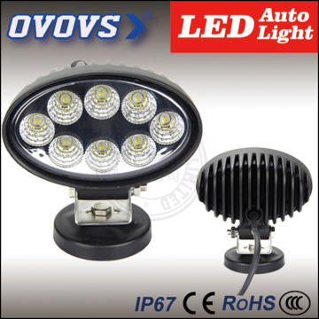 OVOVS 12v 24v led work light 24w driving lights flood spot beam for agricultural machinery