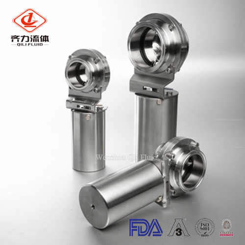 Sanitary Stainless Steel Actuated Butterfly Valve