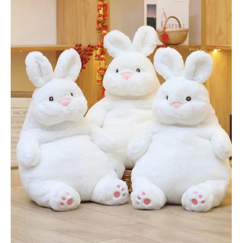 귀여운 흰 토끼 봉제 장난감