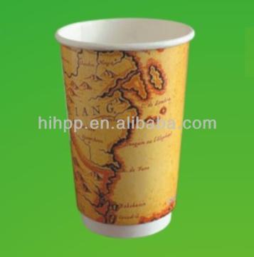 Eco-friendly double wall paper cups for coffee