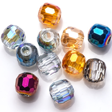 Glass Beads Handcrafted Big Hole Imitation Crystal Beads