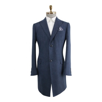2021 Winter Single-breasted mens overcoat classic long men wool coat dark blue men wool coat