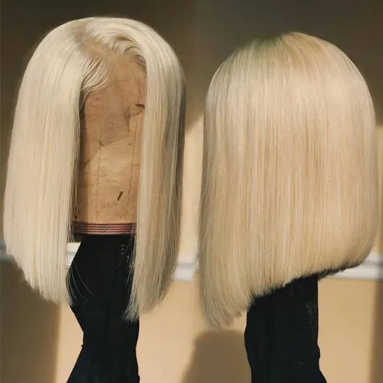 Blonde Bob Wigs Human Hair 4x4 Lace Closure Wigs for Black Women 150% Density Pre Plucked with Baby Hair 613 bob wig