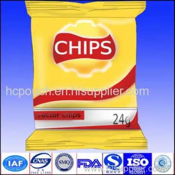 Lap Seal Potato Chips Packaging Bag 