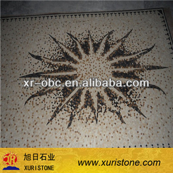 yellow marble mosaic wall pattern