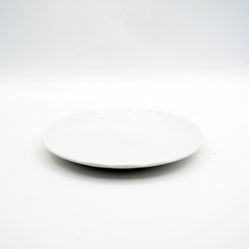 Espanos de babados italianos salada de bife de bife ocidental placa de tigela de cerâmica estilo nórdico conjunto de utensílios de tabela de luxo
