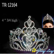 4 Inch Beauty Rhinestone Queen Crowns