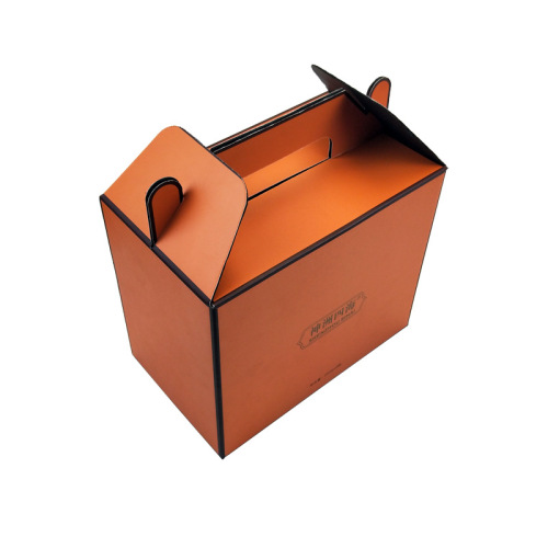 हैंडल के साथ कस्टम नालीदार गैबल पैकेजिंग शिपिंग बॉक्स