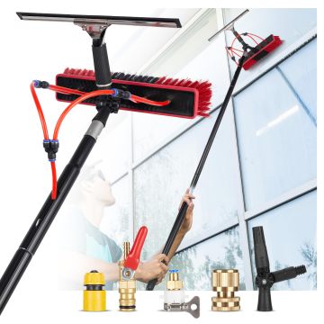 Telescopic Water Fed Pole Brush for Solar Panel and Window Cleaning