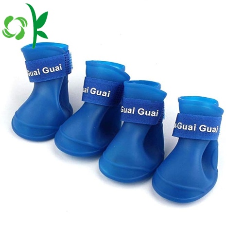 6 Ukuran Lembut Nyaman Silicone Pet Sepatu Hujan