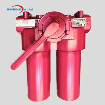 duplex high pressure inline oil filter assembly