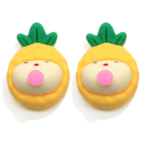 Cartoon Fruit Vegetable Resin Decoration Simulation Carrot Pineapple DIY Craft Accessory Children Dollhouse Toys Hair Ornament